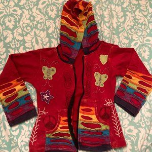 Super trendy Rising International boho zip up!